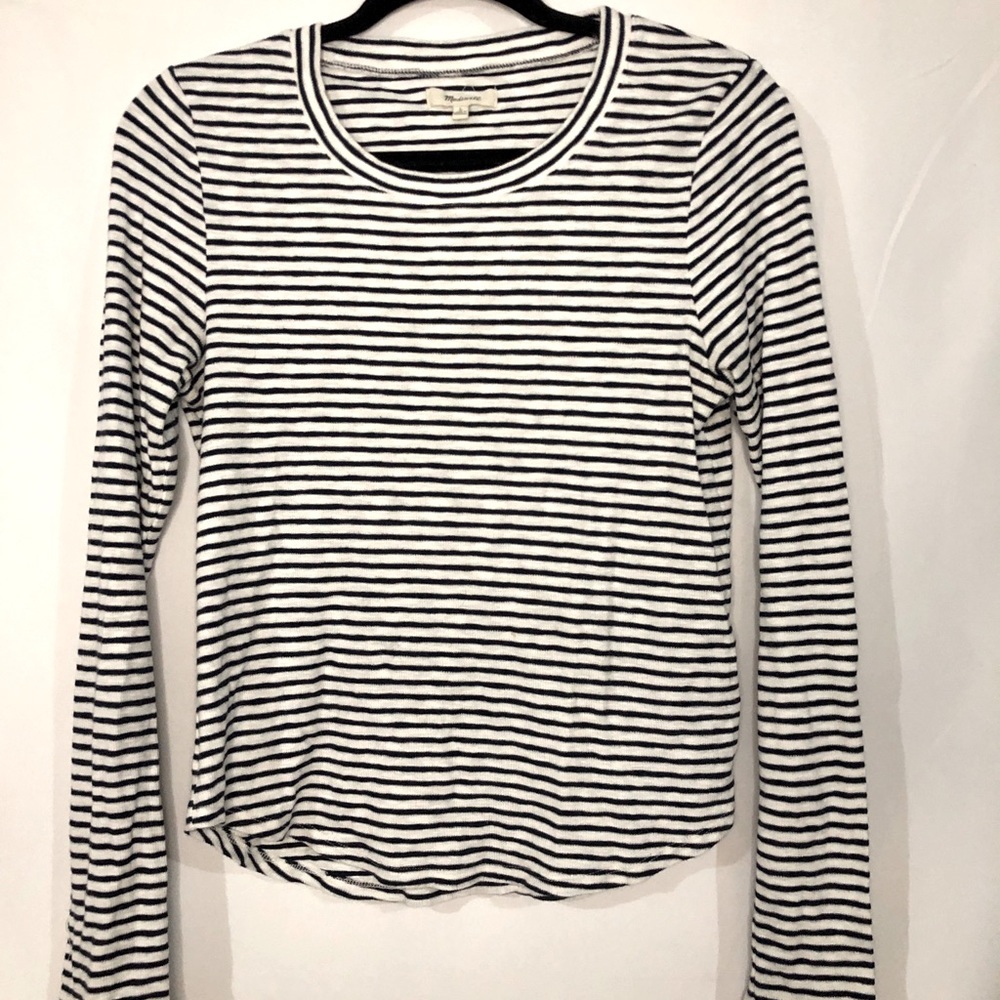 Madewell navy blue striped